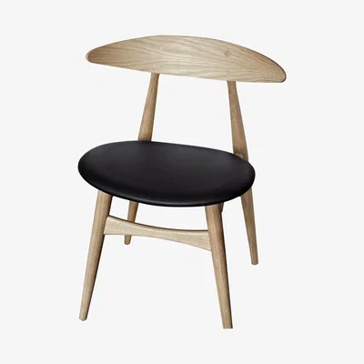 The Conran Shop CH33 Chair in Soaped Oak with Leather Seat
