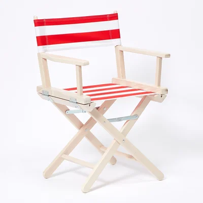 The Conran Shop Director's Chair in Red Stripe & White Stained Beech