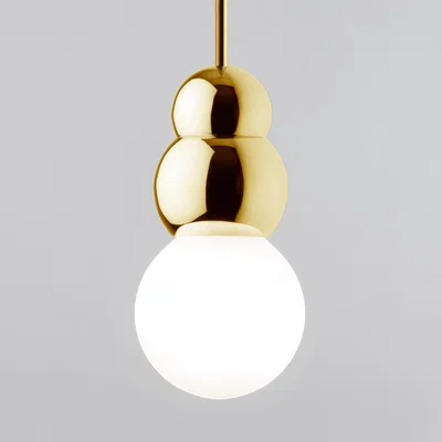 The Conran Shop Ball Pendant Light with Rod Brass Large