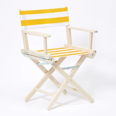 The Conran Shop Director's Chair in Yellow Stripe & White Stained Beech