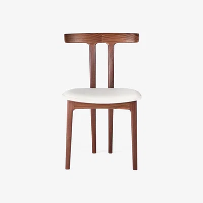 The Conran Shop OW58 T-Chair in Beige Wool & Walnut By Carl Hansen & Søn