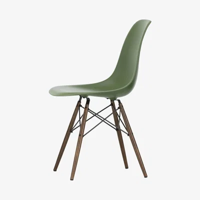 The Conran Shop DSW Plastic Side Chair Forest & Dark Maple