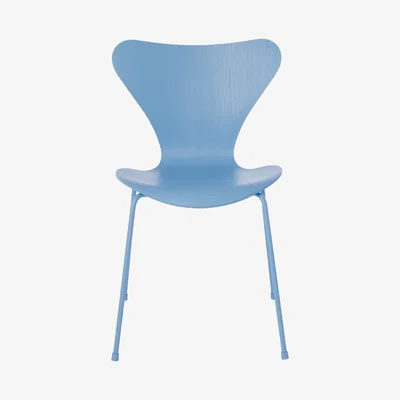 The Conran Shop Series 7 3107 Chair Trieste Blue & Powder Coated Base
