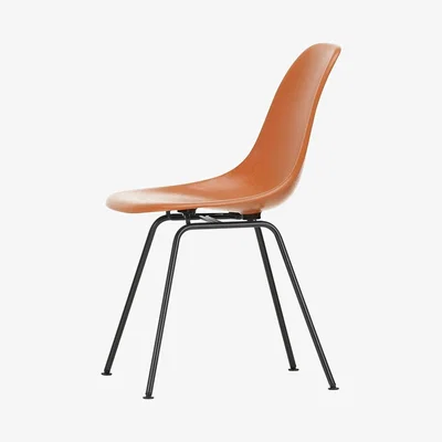 The Conran Shop DSX Fiberglass Side Chair Red Orange & Dark