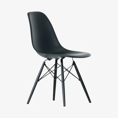 The Conran Shop DSW Plastic Side Chair Basalt & Black Maple
