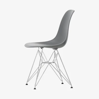 The Conran Shop DSR Plastic Side Chair Granite Grey & Chrome