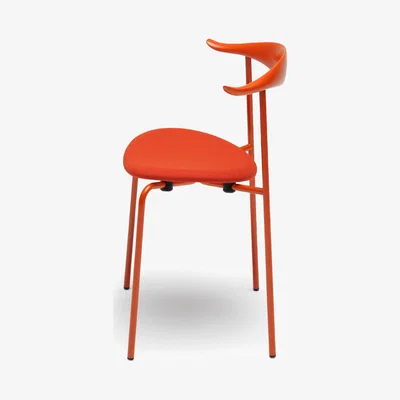 The Conran Shop CH88P Chair Orange Red Base, Coloured Beech Back & Fabric Seat