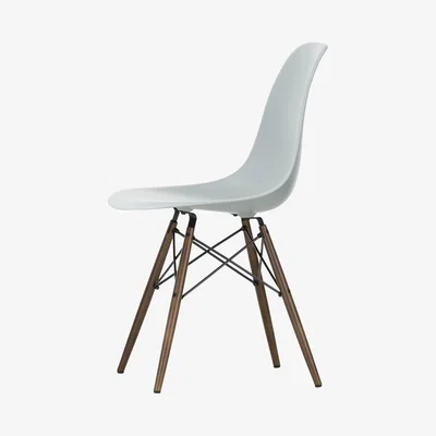 The Conran Shop DSW Plastic Side Chair Light Grey & Dark Maple