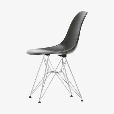 The Conran Shop DSR Fiberglass Side Chair Elephant Hide Grey & Chrome