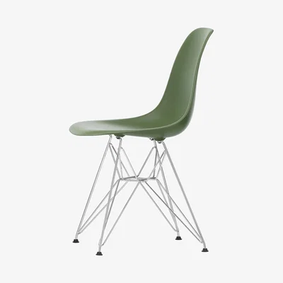 The Conran Shop DSR Plastic Side Chair Forest & Chrome