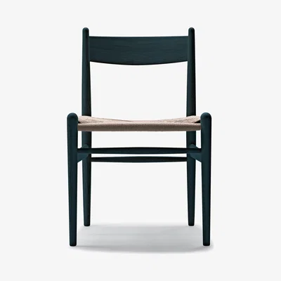 The Conran Shop CH36 Dining Chair Black Oak & Natural Paper Cord