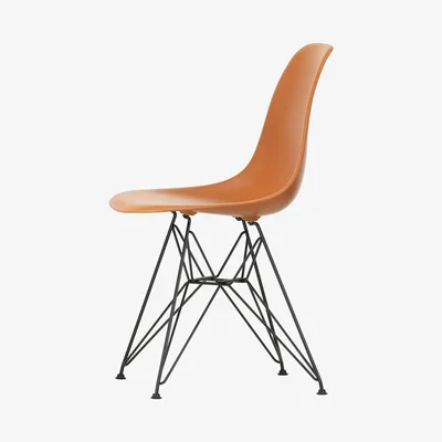 The Conran Shop DSR Plastic Side Chair Rusty Orange & Dark