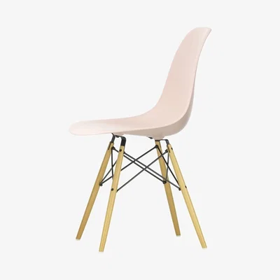 The Conran Shop DSW Plastic Side Chair Pale Rose & Golden Maple