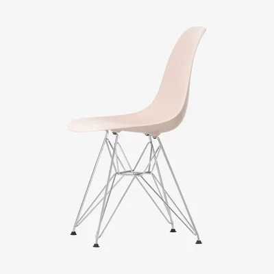 The Conran Shop DSR Plastic Side Chair Pale Rose & Chrome