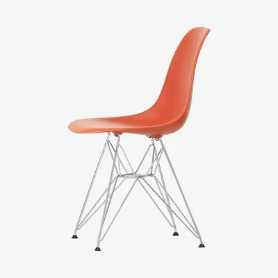 The Conran Shop DSR Plastic Side Chair Poppy Red & Chrome