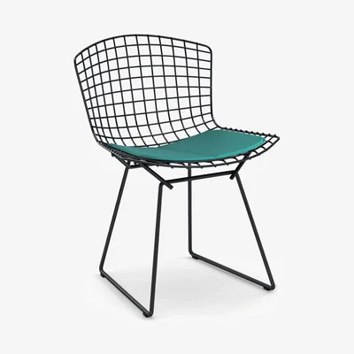 The Conran Shop Bertoia Side Chair Black Base & Divina Fabric