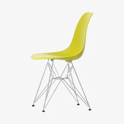The Conran Shop DSR Plastic Side Chair Mustard & Chrome