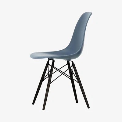 The Conran Shop DSW Plastic Side Chair Sea Blue & Black Maple
