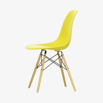 The Conran Shop DSW Plastic Side Chair Sunlight & Golden Maple