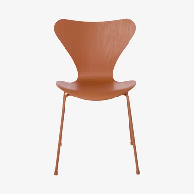 The Conran Shop Series 7 3107 Chair Chevalier Orange & Powder Coated Base