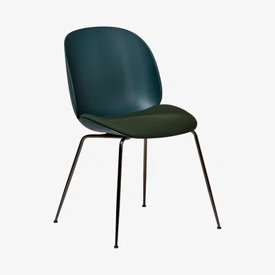 The Conran Shop Beetle Dining Chair Upholstered Seat Green & Black