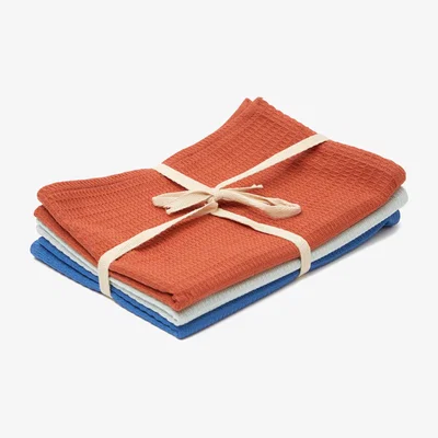 The Conran Shop Set of 3 Waffle Tea Towels By The Conran Shop
