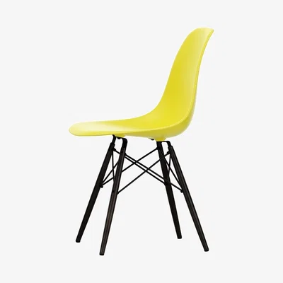 The Conran Shop DSW Plastic Side Chair Sunlight & Black Maple