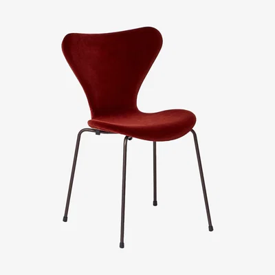 The Conran Shop Series 7 3107 Chair in in Autumn Red Velvet & Bronze