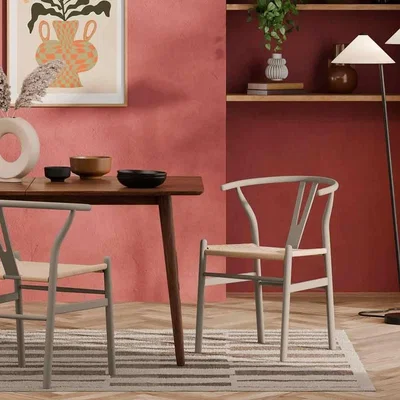 Cult Furniture £30 Off Wish Wooden Dining Chair, Natural Weave & Taupe