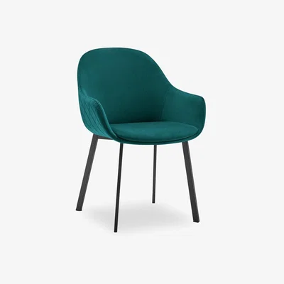 Cult Furniture Olivia Carver Dining Chair, Teal Velvet