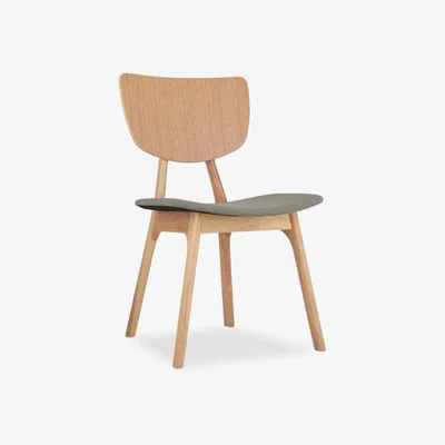 Cult Furniture Poppy Dining Chair, Grey & Natural Seat Colour: Light Grey Seat