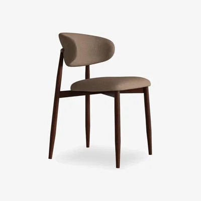 Cult Furniture Halston Dining Chair, Truffle Sustainable Mohair Velvet