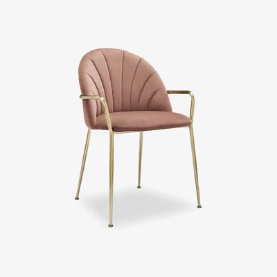 Cult Furniture Sylvia Carver Dining Chair, Blush Pink Recycled Velvet