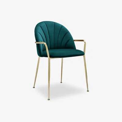 Cult Furniture Sylvia Carver Dining Chair, Teal Recycled Velvet