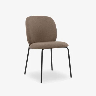 Cult Furniture Harlow Dining Chair, Truffle Sustainable Mohair Velvet