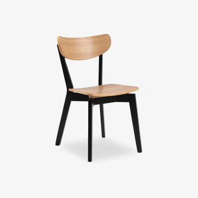 Cult Furniture Roxby Dining Chair, Oak & Black