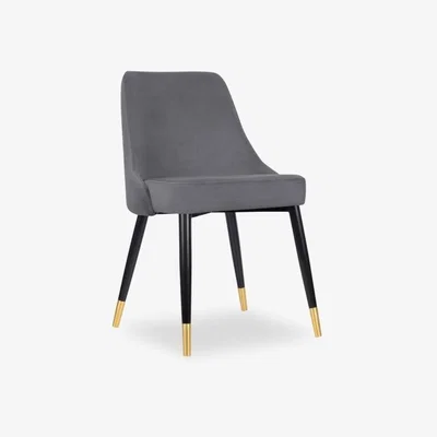 Cult Furniture Lucia Dining Chair, Grey Velvet