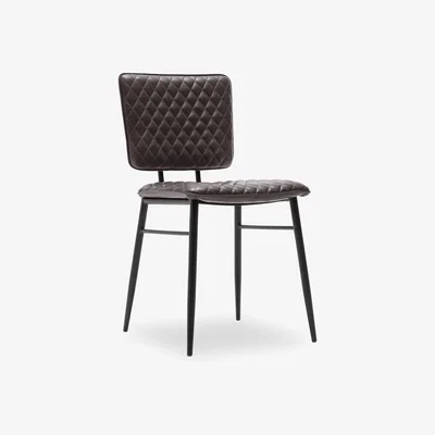 Cult Furniture Elgin Quilted Dining Chair, Dark Grey