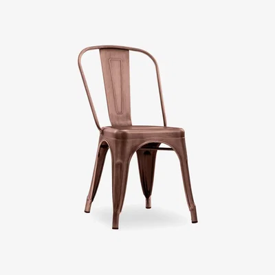 Cult Furniture Tolix Style Metal Dining Chair, Copper