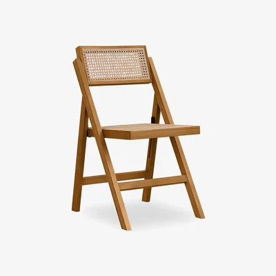 Cult Furniture £30  Off  Palmer Wooden Folding Dining Chair, Light Walnut