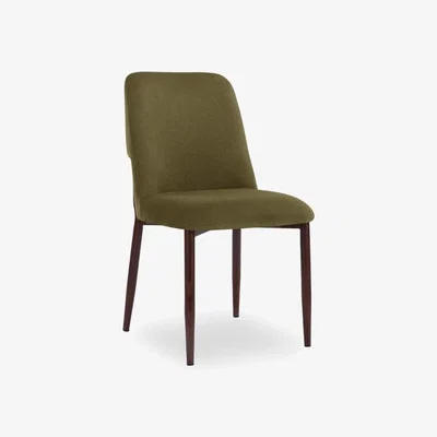 Cult Furniture Amari Dining Chair, Moss Green Sustainable Mohair Velvet