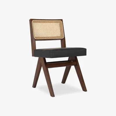 Cult Furniture Cary Wooden Dining Chair, Vintage Black & Walnut