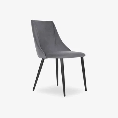 Cult Furniture Emmet Dining Chair, Grey Velvet