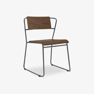 Cult Furniture Kensal Dining Chair, Walnut & Gunmetal