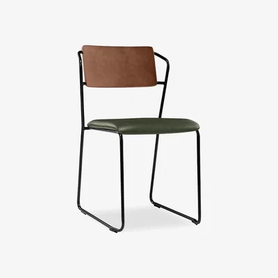 Cult Furniture Kensal Dining Chair, Vintage Green & Walnut