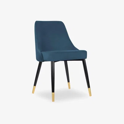 Cult Furniture Lucia Dining Chair, Midnight Blue Velvet