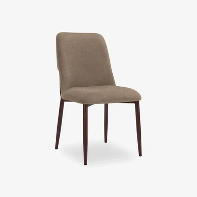 Cult Furniture Amari Dining Chair, Truffle Sustainable Mohair Velvet