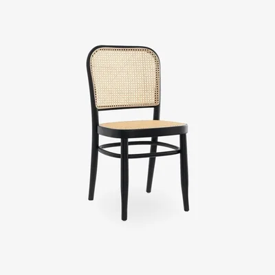 Cult Furniture Bourne Dining Chair, Natural Weave & Black