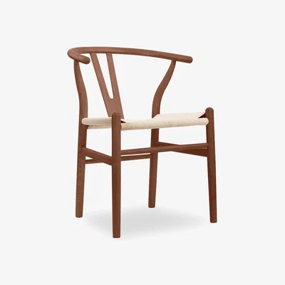 Cult Furniture £10 Off Wish Wooden Dining Chair, Natural Weave & Light Walnut