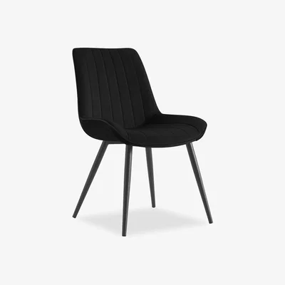 Cult Furniture Taylor Dining Chair, Black Velvet